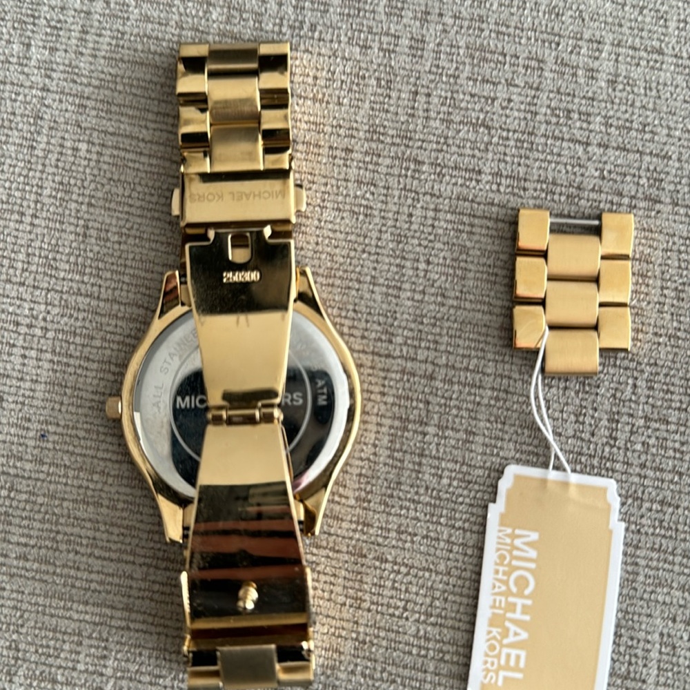 Michael Kors Slim Runway Gold and Pink Watch - 42mm - Used - Picture 6 of 15